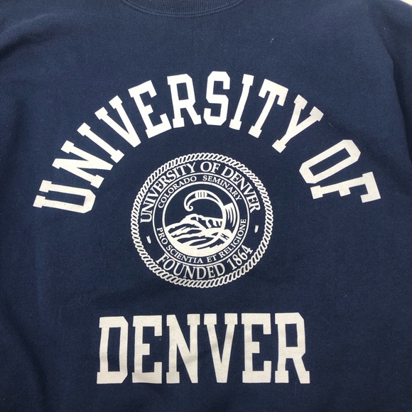 Vintage 2001 University of Denver Crew Neck Sweatshirt Size XL - Picture 3 of 9